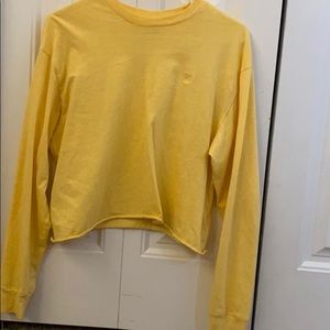 TNA yellow long sleeve cropped